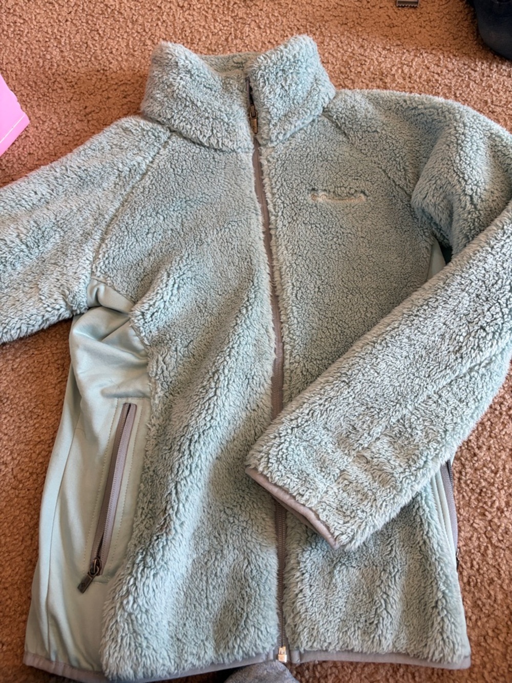 CB1 Columbia Dusty Blue Fuzzy Jacket, Women’s Md